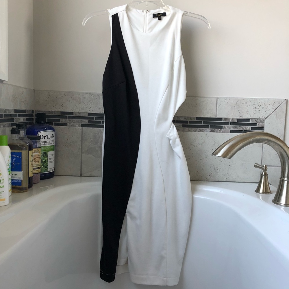 Black and White Cutout Dress